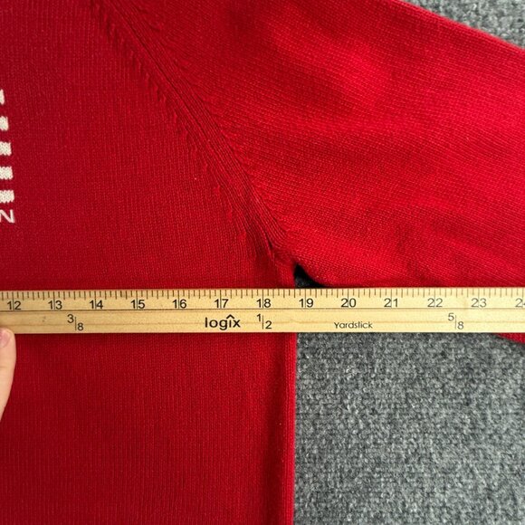 Ralph Lauren Polo Jeans Women Flag Sweater Red XL Turtleneck Knit Pullover USA - Picture 7 of 16